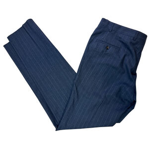 🆕TED BAKER Wool Suit Dress Pants Navy Blue Pinstripe Size 39R